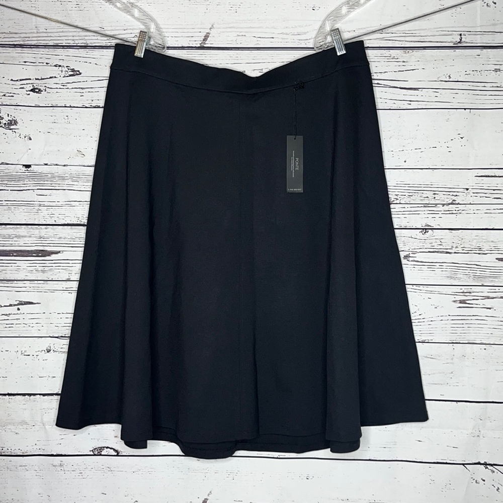 Lane Bryant NWT Size 18/20 Black Ponte Knit A-Line Skirt